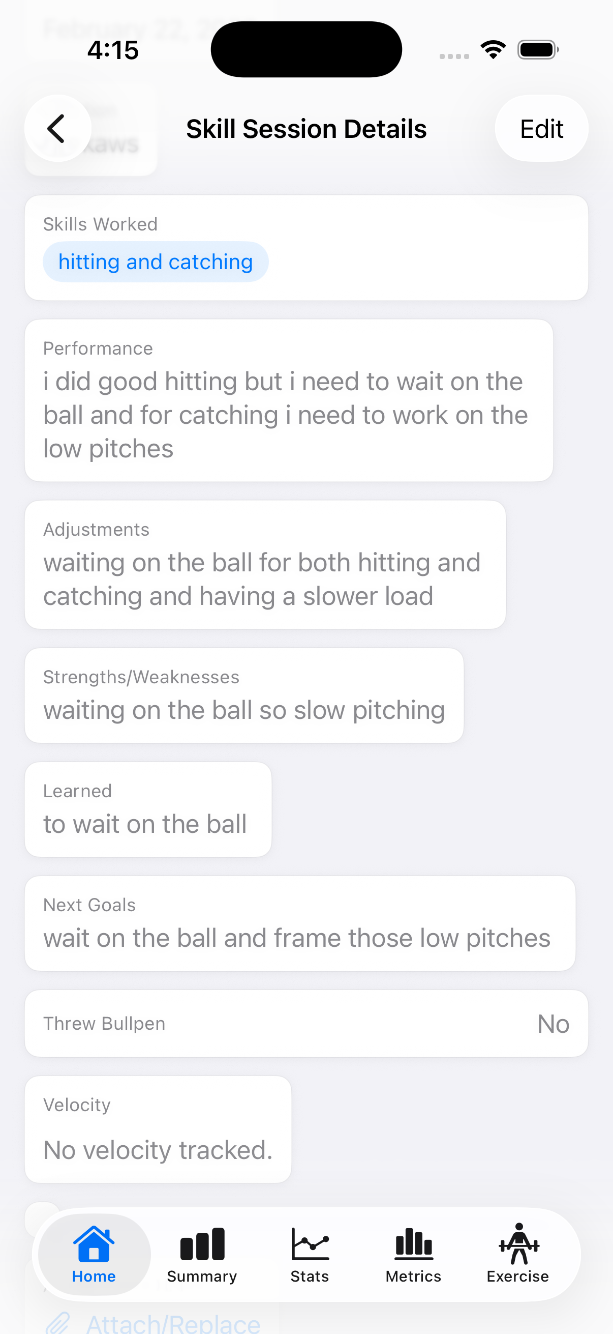 Skill session details